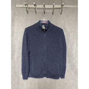 L L Bean Sweater Men XL Tall Cardigan Chunky Knit‎ Fisherman Zip Nordic Jacket